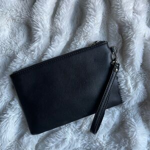 Express Black Leather Wristlet